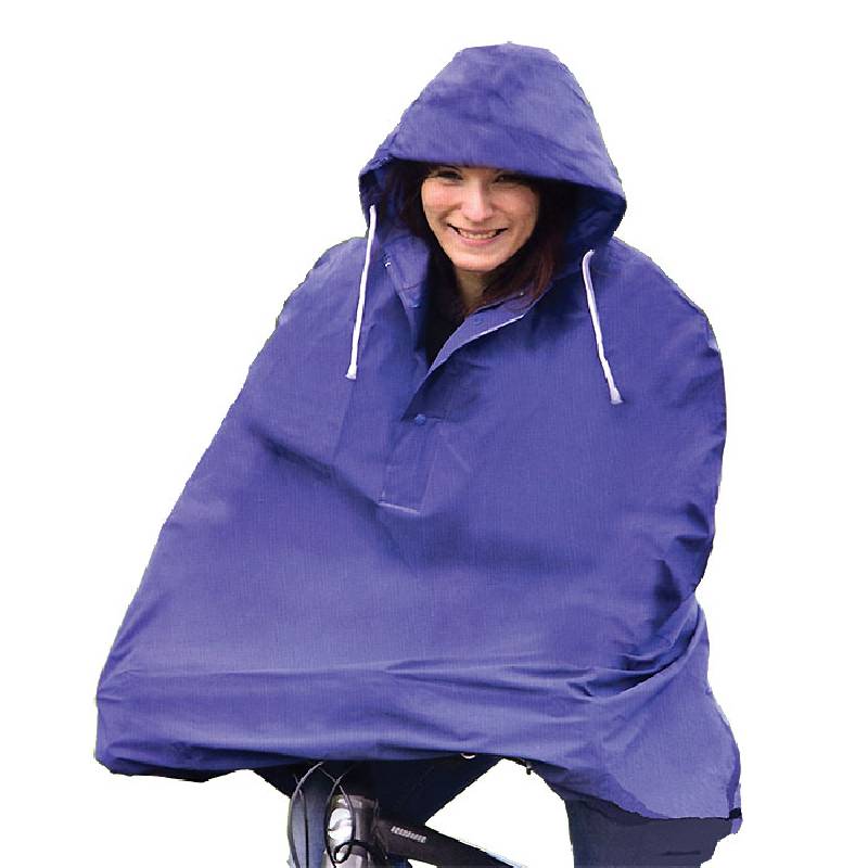 Cycling Rain Cape / Poncho Blue 