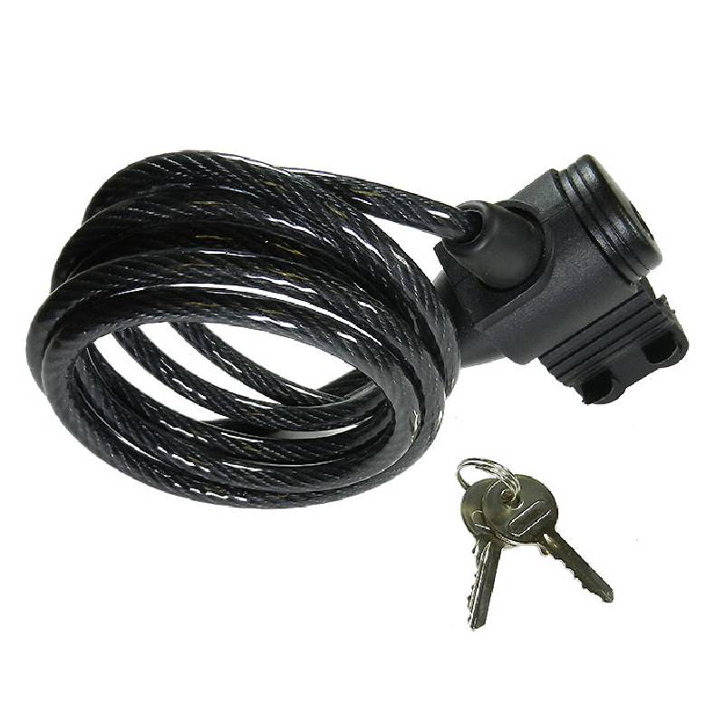 Bicycle Coil Cable Lock 1.8m x 12mm